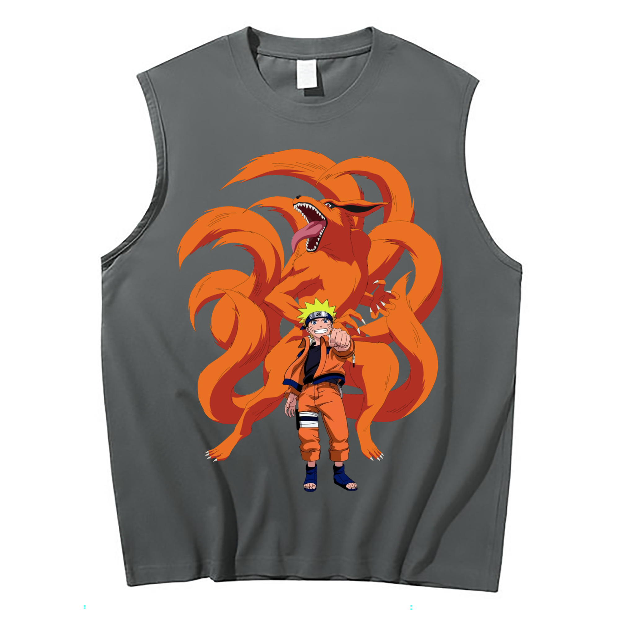 （画像用） NARUTO -ナルト- うずまき ナルト Uzumaki Naruto コットン100％タンクトップ（フロントプリント）